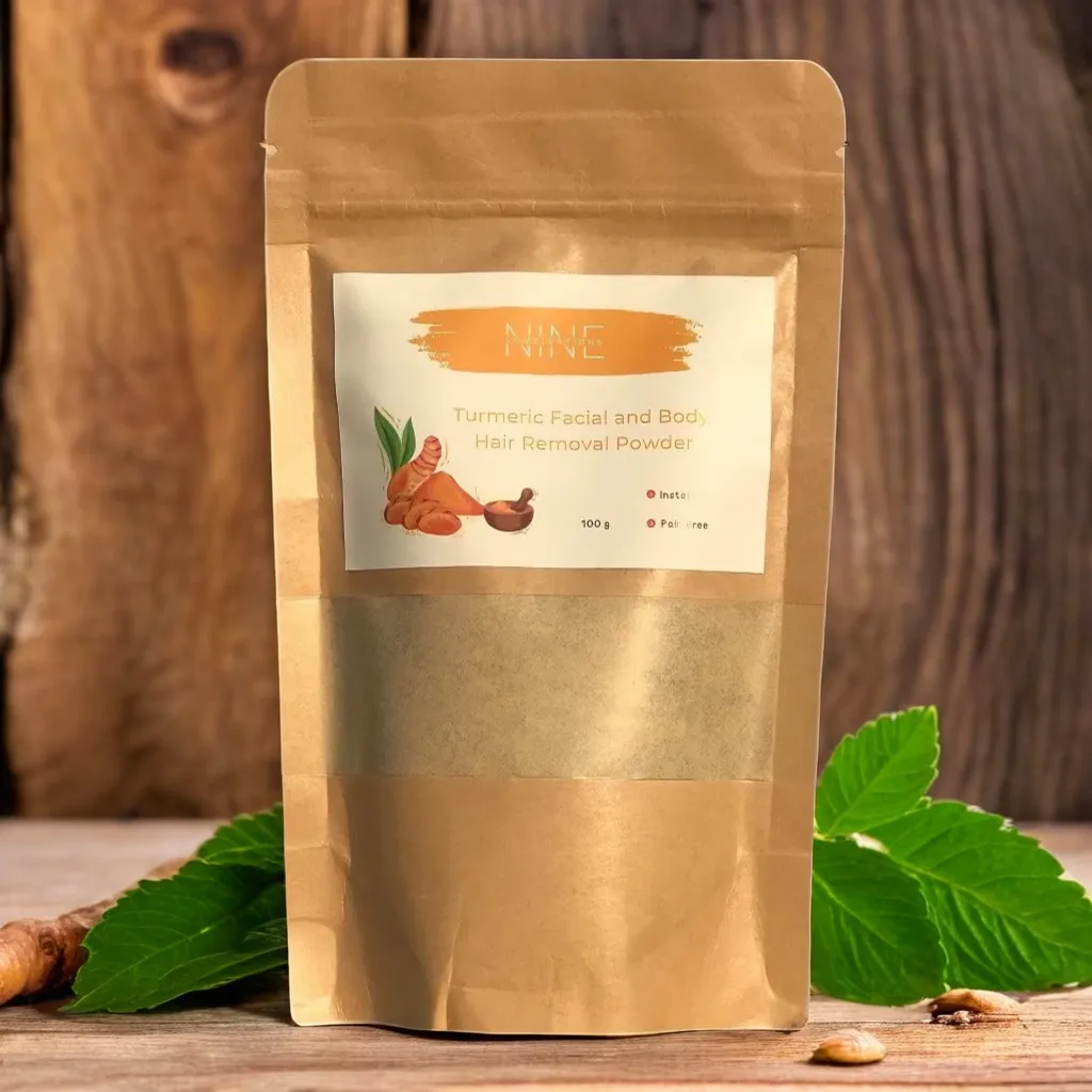 Hair removal powder packaging view