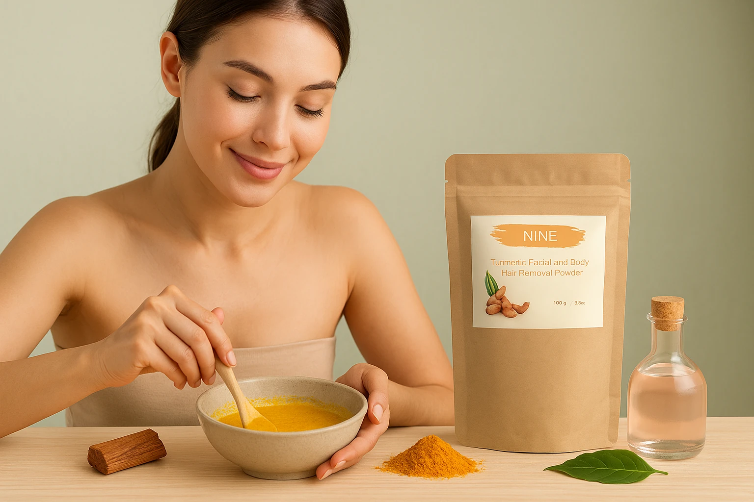 Natural herbal ingredients in a bowl.